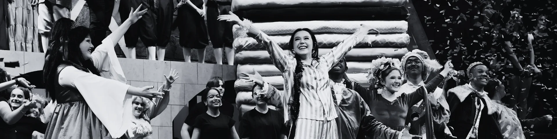 Clara and the company at the curtain call
